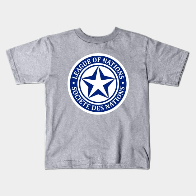 LEAGUE OF NATIONS LOGO Kids T-Shirt by theanomalius_merch